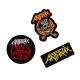 Conjunto de três patches Anthrax autocolantes em poliéster
