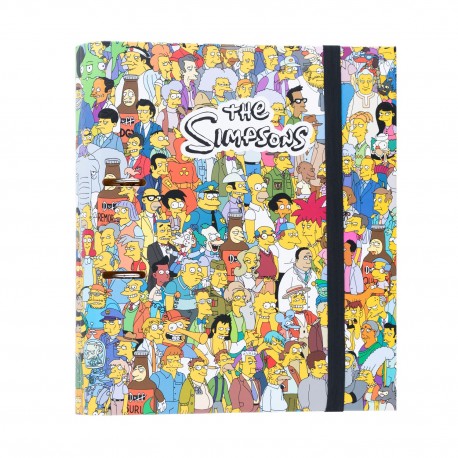 Pasta de argolas The Simpsons com design colorido