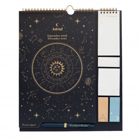 Planificador ASTRAL 2026/2027 con diseño celestial