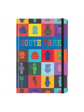 Cahier A5 South Park avec couverture rigide et design coloré