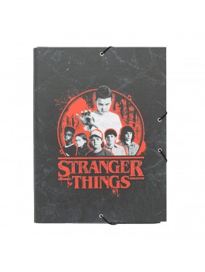 Carpeta Stranger Things con tapa dura y cierre de goma