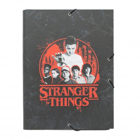 Classeur Stranger Things avec couverture rigide et fermeture élastique