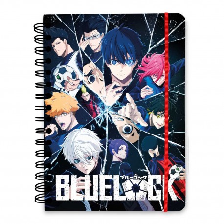 Carnet A5 Blue Lock avec couverture rigide et design de personnages