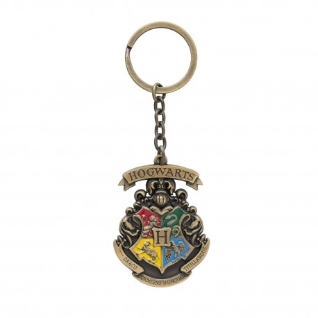 Chaveiro de Hogwarts Harry Potter com brasão esmaltado
