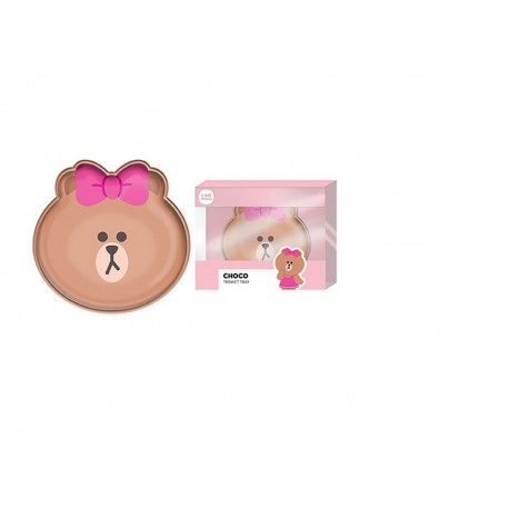 Bandeja de cerâmica LINE FRIENDS com design de animal Choco