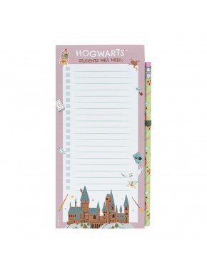 Bloc de notas magnético Harry Potter con ilustraciones de Hogwarts