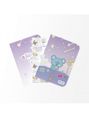 Trois carnets A6 BT21 The Journey Koya