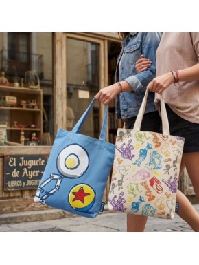 Sac shopping Pixar avec design de lampe et personnages