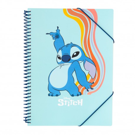 Pasta A4 Disney Stitch com envelopes transparentes