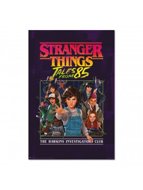 Póster Stranger Things Tales from 85, personajes principales