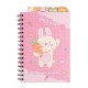 Caderno Kawaii A5 com coelho e cenoura na capa