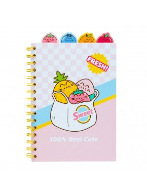 Carnet A5 Pusheen Fruits avec design de fruits et séparateurs