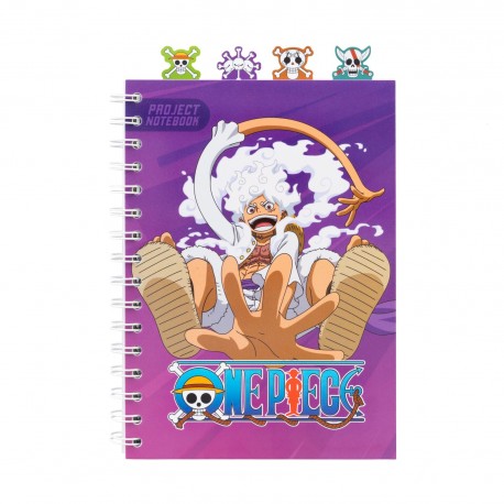 Cuaderno One Piece Gear 5 con separadores y cubierta colorida