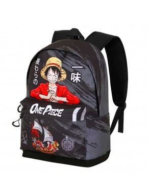 Mochila negra de One Piece con diseño Ripstop