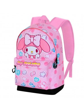 Mochila rosa Hello Kitty My Melody con detalles de caramelos