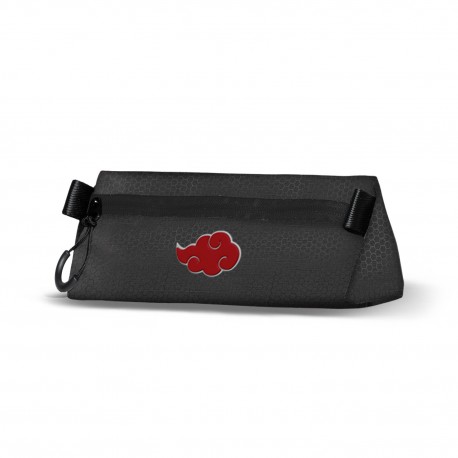 Estojo triangular preto com símbolo Akatsuki