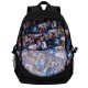Mochila negra Naruto Fight PRO con parches y bolsillos