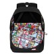 Sac à dos urbain noir Marvel MV avec patch décoratif