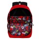 Mochila vermelha Marvel Deadpool com design urbano