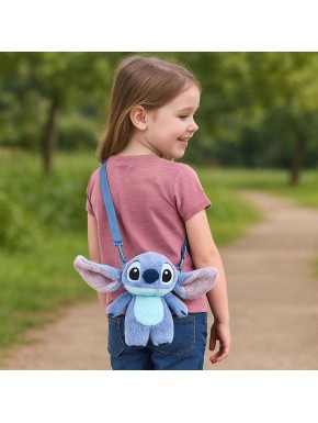 Bolso Peluche Stitch Azul 100% Poliéster para Niños
