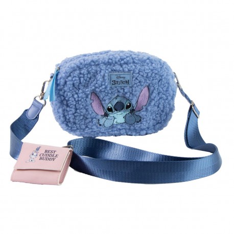 Bolso Borreguillo de Stitch Azul 100% Poliéster