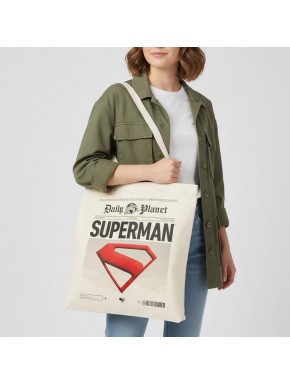 Bolsa Shopping Superman Beige 70% Poliester 30% Algodón