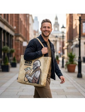 Bolsa Shopping XL The Mandalorian 70% Poliéster 30% Algodón