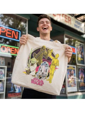 Bolsa Shopping XL Star Wars 70% Poliéster 30% Algodón