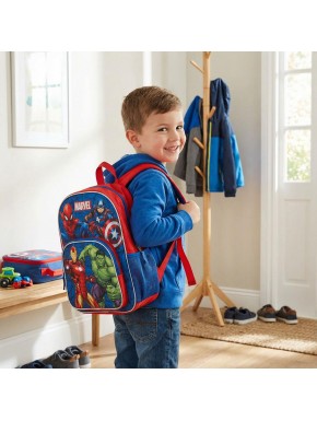 Mochila Infantil Avengers Roja de Poliéster y PVC