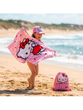 Set de Toalla y Saquito Hello Kitty - Diseño Rosado