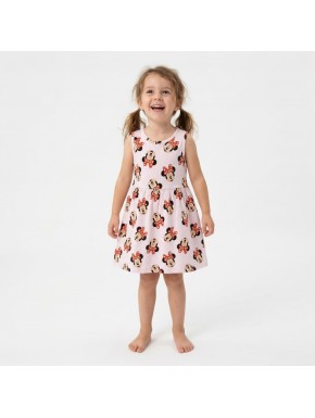 Vestido Minnie Mouse para Niñas 100% Algodón 3-6 Años