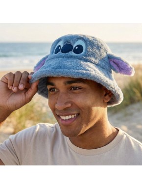 Gorro Pescador de Pelo Stitch Azul 100% Poliéster