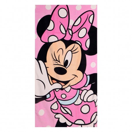 Toalla de algodón Minnie 70x140 cm rosa
