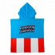 Poncho de Microfibra Avengers Capitán América Azul