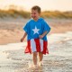 Poncho de Microfibra Avengers Capitán América Azul