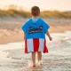 Poncho de Microfibra Avengers Capitán América Azul