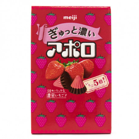 Conitos de chocolate y fresa Meiji snack japonés