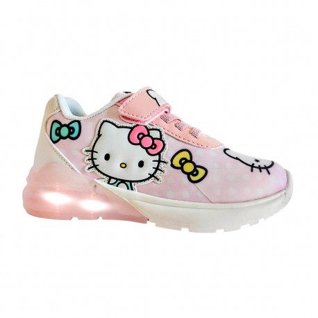 Tênis infantil Hello Kitty com sola TPR e luzes
