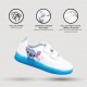 Tênis esportivo branco Stitch com sola azul