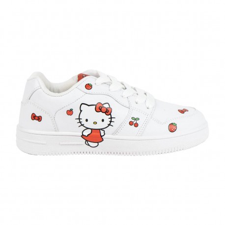 Baskets blanches Hello Kitty pour filles avec semelle en PVC
