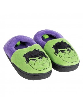 Chaussons d'intérieur Hulk Avengers verts et violets