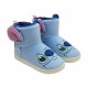 Pantoufles botte bleues avec design de Stitch