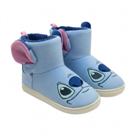 Pantoufles botte bleues avec design de Stitch