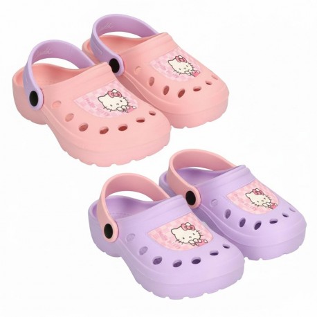 Sabots Hello Kitty en rose et lilas pour filles