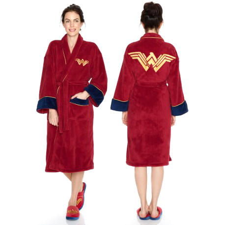 Bathrobe Fleece Wonder Woman Batman vs Superman DC Comics