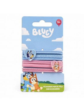Élastiques à cheveux Bluey ensemble 8 pièces enfants