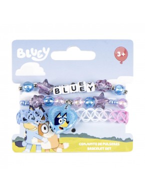 Conjunto de pulseiras multicoloridas Bluey para crianças com pingentes