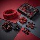 Set de accesorios para pelo Stranger Things rojo y negro