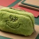 Trousse de toilette Le Grinch en peluche verte