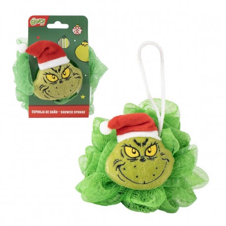 Esponja de baño verde 3D con Grinch
